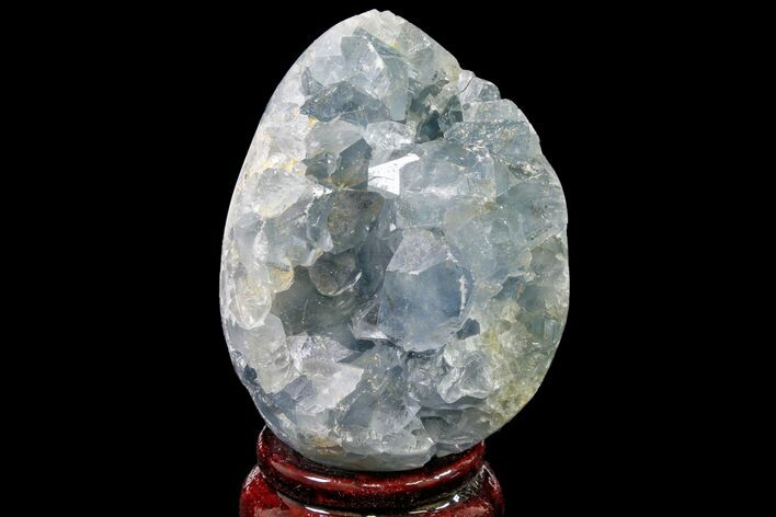 Crystal Filled Celestine (Celestite) Egg Geode - Madagascar #161196